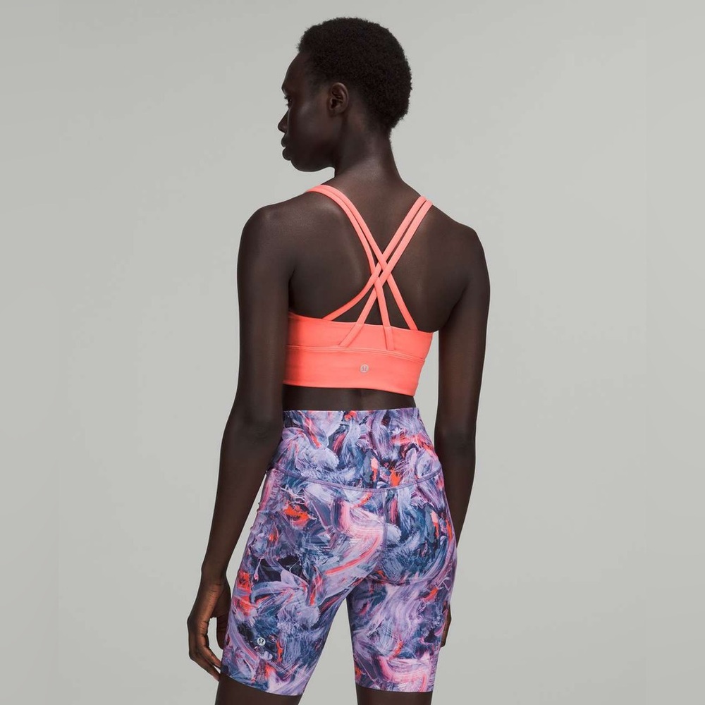 Lululemon Energy Longline Bra *Medium Support, B–D Cups Raspberry Cream size 4